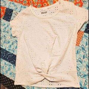 OLIVIA RAE | Tie Top Short Sleeve Shirt